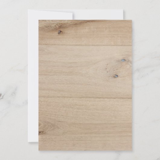 Rustikales Stallenholz - Hochzeit Save the Date Einladung (Rückseite)