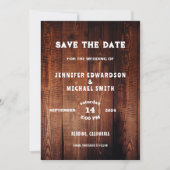 Rustikales Stallenholz - Hochzeit Save the Date Einladung (Vorderseite)