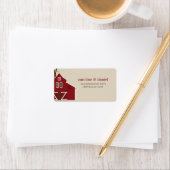 Rustikales Stallhochzeitzeichen Adressaufkleber (Insitu)