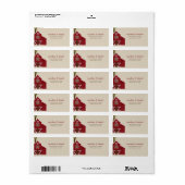 Rustikales Stallhochzeitzeichen Adressaufkleber (Vorne)