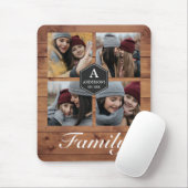 Rustikales Stallholz 4 Bilder Familie FotoCollage Mousepad (Mit Mouse)