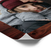 Rustikales Stallholz 4 Bilder Familie FotoCollage Poster (Ecke)