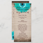 Rustikales Stallholz Aquamarine Daisy Hochzeitspro Programm (Vorne/Hinten)