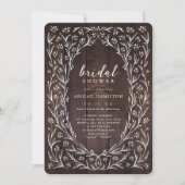 Rustikales Stallholz Boho Floral Country Brautpart Einladung (Vorderseite)