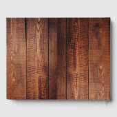 Rustikales Stallholz Braut und Bräutigam Foto Hoch Gästebuch (Rückseite)