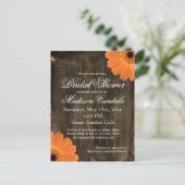 Rustikales Stallholz-Brautparty lädt POSTCARDS ein Einladungspostkarte (Stehend Vorderseite)