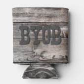 Rustikales Stallholz BYOB | Dosenkühler (Rückseite)