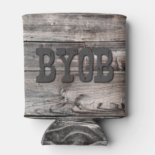 Rustikales Stallholz BYOB | Dosenkühler (Rückseite)