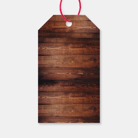 Rustikales Stallholz Danke für Ihre Hochzeit Geschenkanhänger (Rückseite)