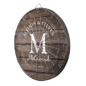 Rustikales Stallholz, das frisch gezapft wird Dartscheibe (Vorderseite rechts)