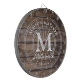 Rustikales Stallholz, das frisch gezapft wird Dartscheibe (Vorderseite Links)