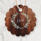 Rustikales Stallholz Drehbuch Land Hochzeit Vielen Geschenkanhänger (Rückseite)