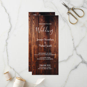 Rustikales Stallholz Drehbuch Land Hochzeitsprogra Programm