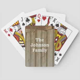 Rustikales Stallholz, eigener Familienname, Wester Spielkarten