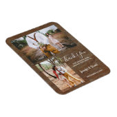 Rustikales Stallholz Foto Danke Hochzeitsmagnet Magnet (Rechte Seite)