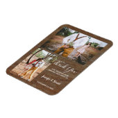 Rustikales Stallholz Foto Danke Hochzeitsmagnet Magnet (Linke Seite)