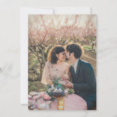 Rustikales Stallholz Foto Hochzeit Einladung (Rückseite)