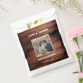 Rustikales Stallholz Foto Hochzeit Liebe Dank Geschenktütchen (Versiegelt)