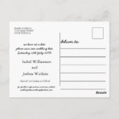 Rustikales Stallholz-Foto Rettete unser Datum Hoch Postkarte (Rückseite)