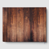 Rustikales Stallholz Foto Sonnenblumen Land Hochze Gästebuch (Rückseite)