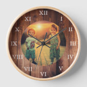 Rustikales Stallholz, Foto Uhr (Vorderseite)