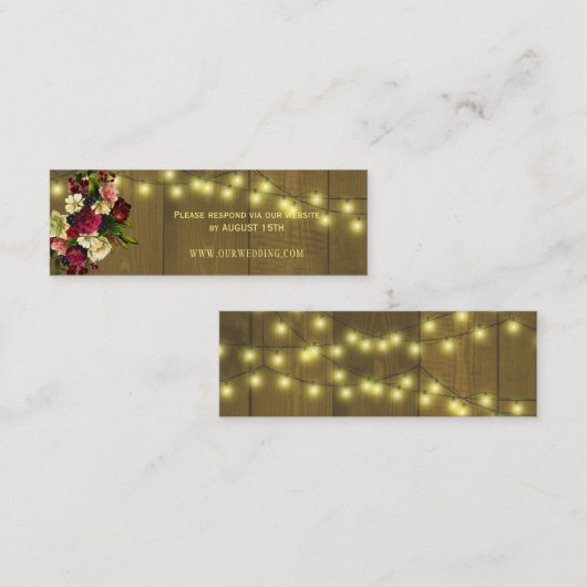 Rustikales Stallholz Herbstwochenwebsite UAWG Mini Visitenkarte (Vorne/Hinten)