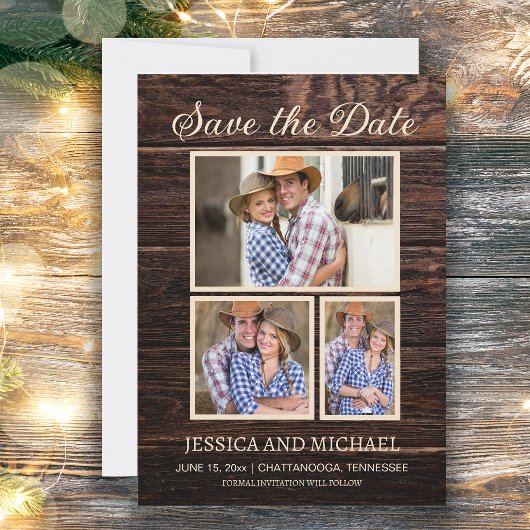 Rustikales Stallholz Hochzeit 3 Foto Rett Datum Save The Date