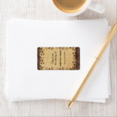 Rustikales Stallholz-Hochzeitslippe Adressaufkleber (Insitu)