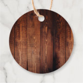 Rustikales Stallholz Land Hochzeit Danke Geschenkanhänger (Rückseite)