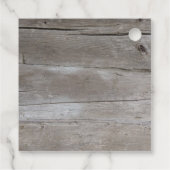 Rustikales Stallholz Land Hochzeit Danke Geschenkanhänger (Rückseite)