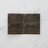 Rustikales Stallholz Land Sonnenblumen Danke Einladung (Innenseite)