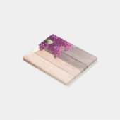rustikales Stallholz, lila lila Post-it Klebezettel (angewinkelt)