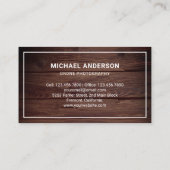 Rustikales Stallholz Moderne Drohnenfotografie Visitenkarte (Rückseite)