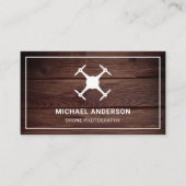 Rustikales Stallholz Moderne Drohnenfotografie Visitenkarte (Vorderseite)