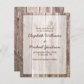 Rustikales Stallholz Save the Date (Vorne/Hinten)