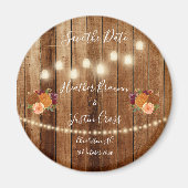 Rustikales Stallholz Save the Date Magnet (Vorne)