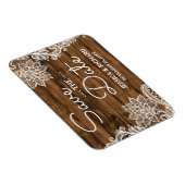 Rustikales Stallholz | SAVE THE DATE Magnet (Rechte Seite)