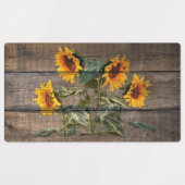 Rustikales Stallholz Sonnenblumen Etiketten (Design 2)