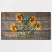Rustikales Stallholz Sonnenblumen Etiketten (Design 1)