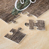 Rustikales Stallholz Sonnenblumen Puzzle (Seite)