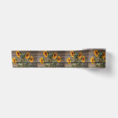 Rustikales Stallholz Sonnenblumen Satinband (Vorderseite)
