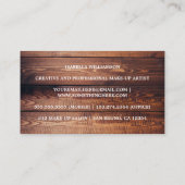 Rustikales Stallholz-Spitzen und Streichlichter Visitenkarte (Rückseite)