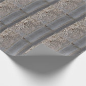 Rustikales Stallholz Spitzenplatz Western Hochzeit Geschenkpapier (Ecke)