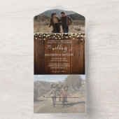 Rustikales Stallholz-String Lights Spitzen Foto Ho All In One Einladung (Innen Boden)