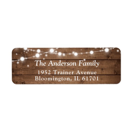 Rustikales Stallholz Twinkle Lights Adresse (Vorne)