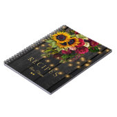 Rustikales Stallholz und Lampen Blumenkochrezepte Notizblock (Linke Seite)