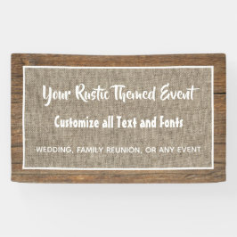 Rustikales Stallholz und Sonderveranstaltung Banner