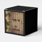 Rustikales Stallholz Western Camouflage Hochzeit Geschenkschachtel (Vorderseite)