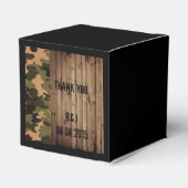 Rustikales Stallholz Western Camouflage Hochzeit Geschenkschachtel (Rückseite)