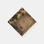 Rustikales Stallholz Western Camouflage Hochzeit Serviette (Ecke)
